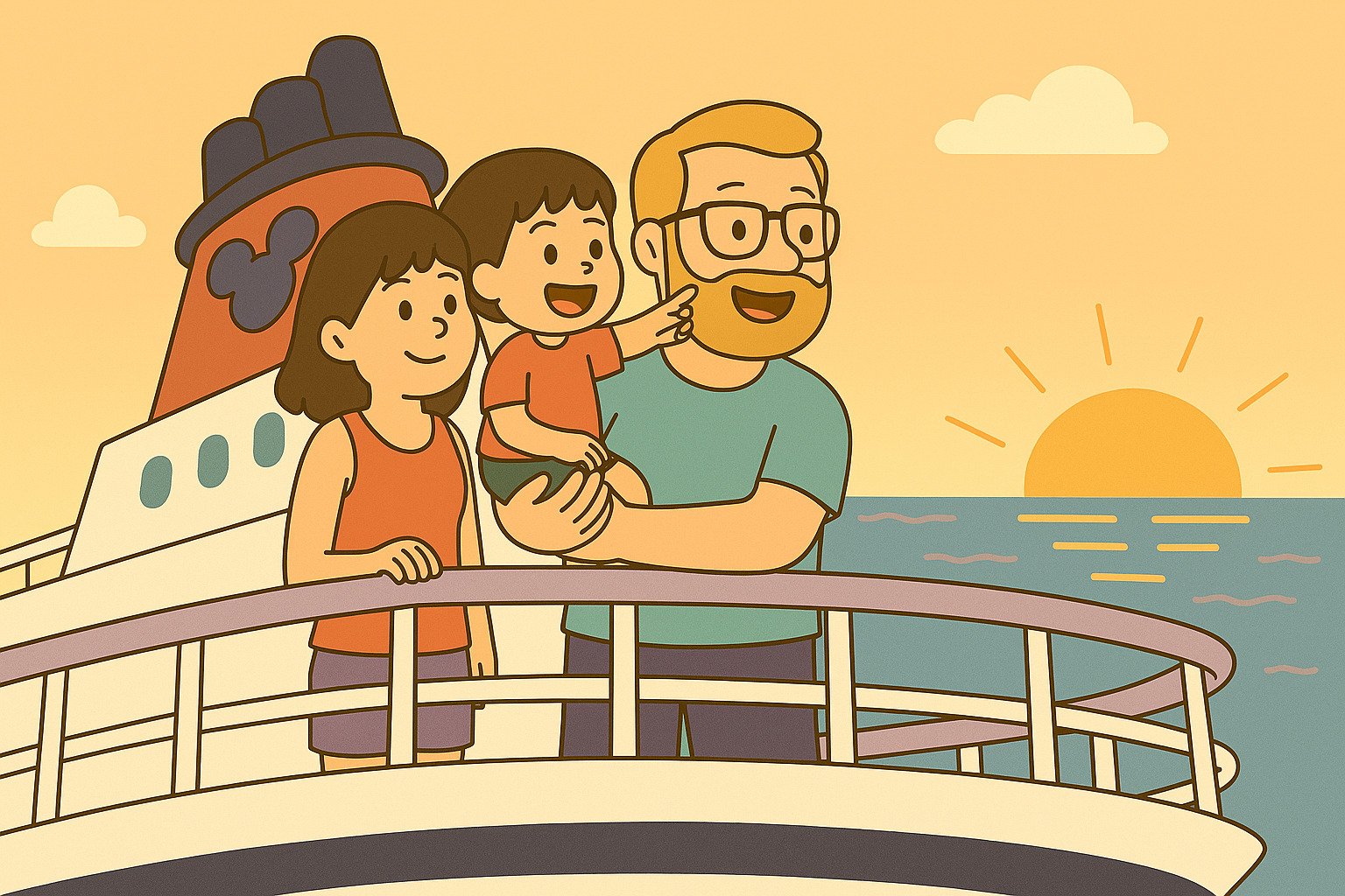 Cruise vacation illustration